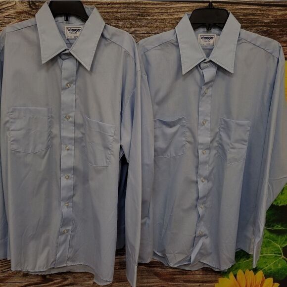 Wrangler Exec by Red Kap Long Sleeve uniform shirts set of two 17/34 NWOT - Picture 1 of 6